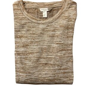 Banana Republic Beige/Gold-Brown Crewneck Light Weight Sweater Size M